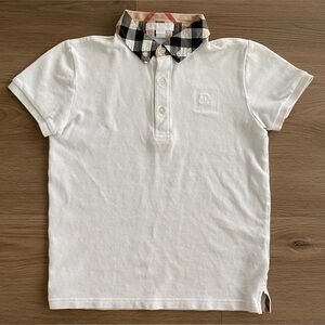 Burberry Kids Polo with Checkered Collar boy's size 10